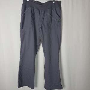 Landau ProFlex Women's Comfort Stretch Cargo Scrub Pants Gray